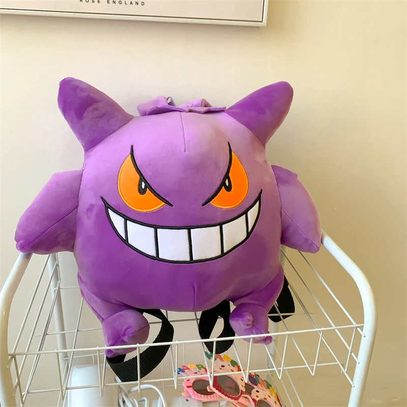 Bonito Pokemon Mochila Kawaii Estilo Japonês Plush Bag Gengar Eevee Snorlax Mochila Schoolbag Cosplay Props Moda Presentes