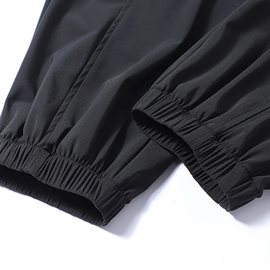 夏クールジョガーパンツ男性プラスサイズスウェットパンツ弾性ウエストファッションカジュアル無地ジョガー男性ビッグサイズ 7XL