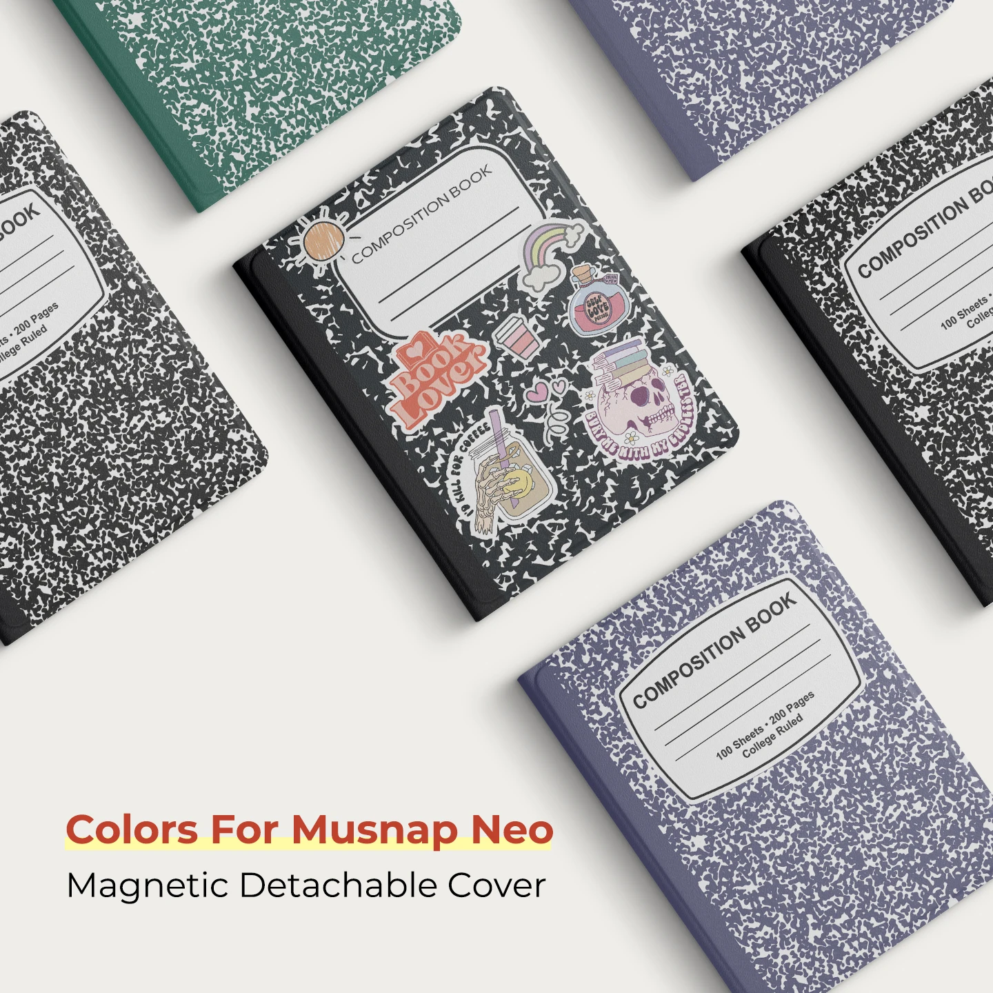 

Twosheep Magnetic Detachable Case for Musnap Neo Neoc iReader Neo3 6 Inch Eco Friendly Material Auto Sleep Wake Classic Notebook