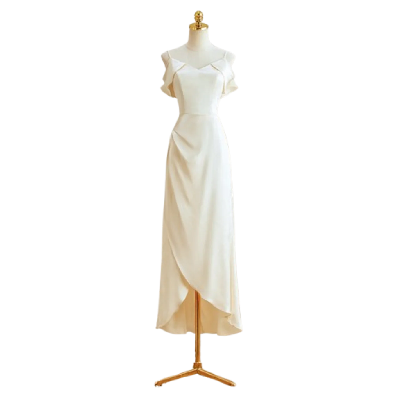 

2025 Champagne Satin Bridesmaid Dress Spring High-end Niche Atmospheric Sister Group Dress Skirt Can Be Worn At Ordinary Times