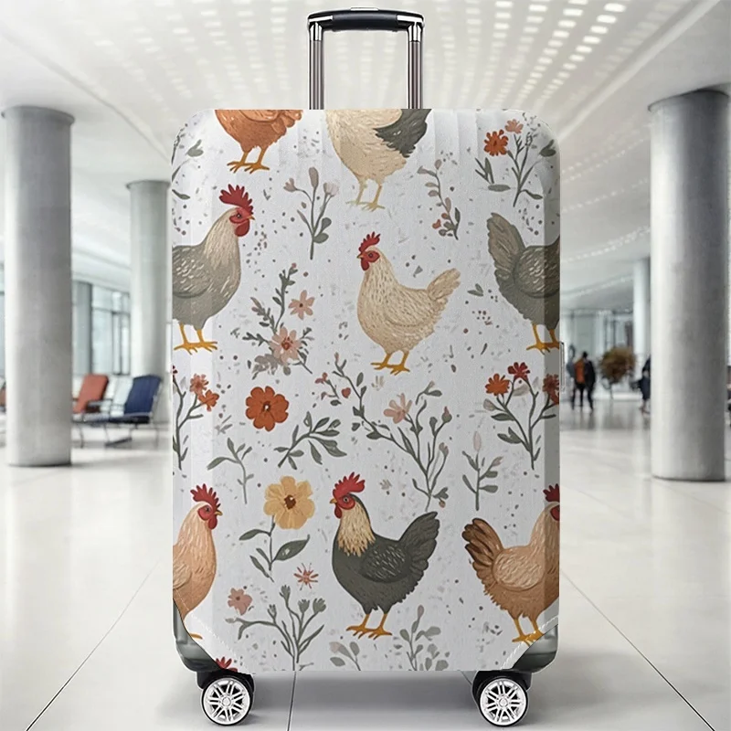 

Защитный чехол для багажа с рисунком курятника в стиле акварели, подходит для чемоданов 18-32 дюймов, чехол для ручки багажа.