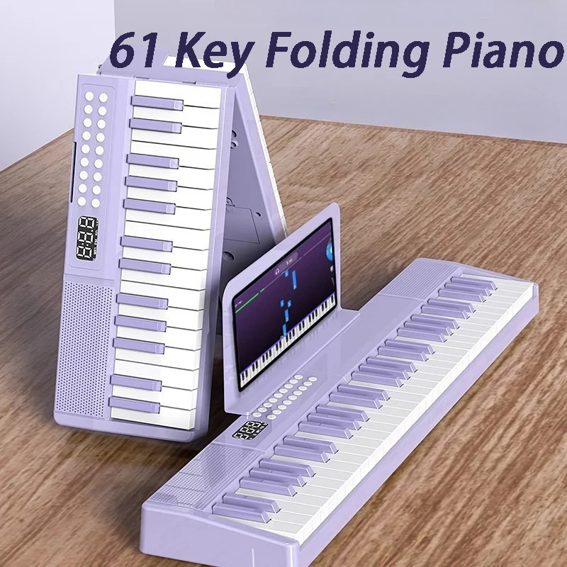 

Folding Piano 61 Keys Children's Musical Piano Professional Keyboard Synthesizer Adult Portable Electric Organ Music Instruments