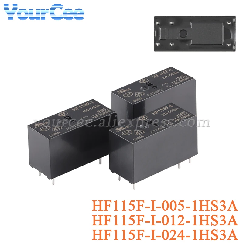2pcs/1pc High Power Relay HF115F HF115F-I-005-1HS3A HF115F-I-012-1HS3A HF115F-S-05-HSF HF115F-I-024-1HS3A 1ZS1 1HS3 2HS4