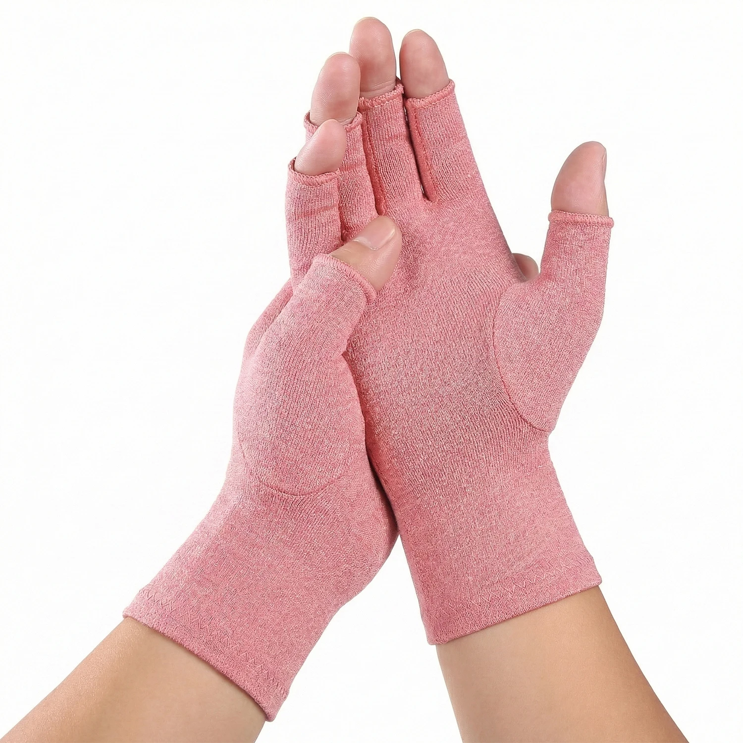 Relieve Hand Discomfort with 1pair Fingerless Compression Gloves