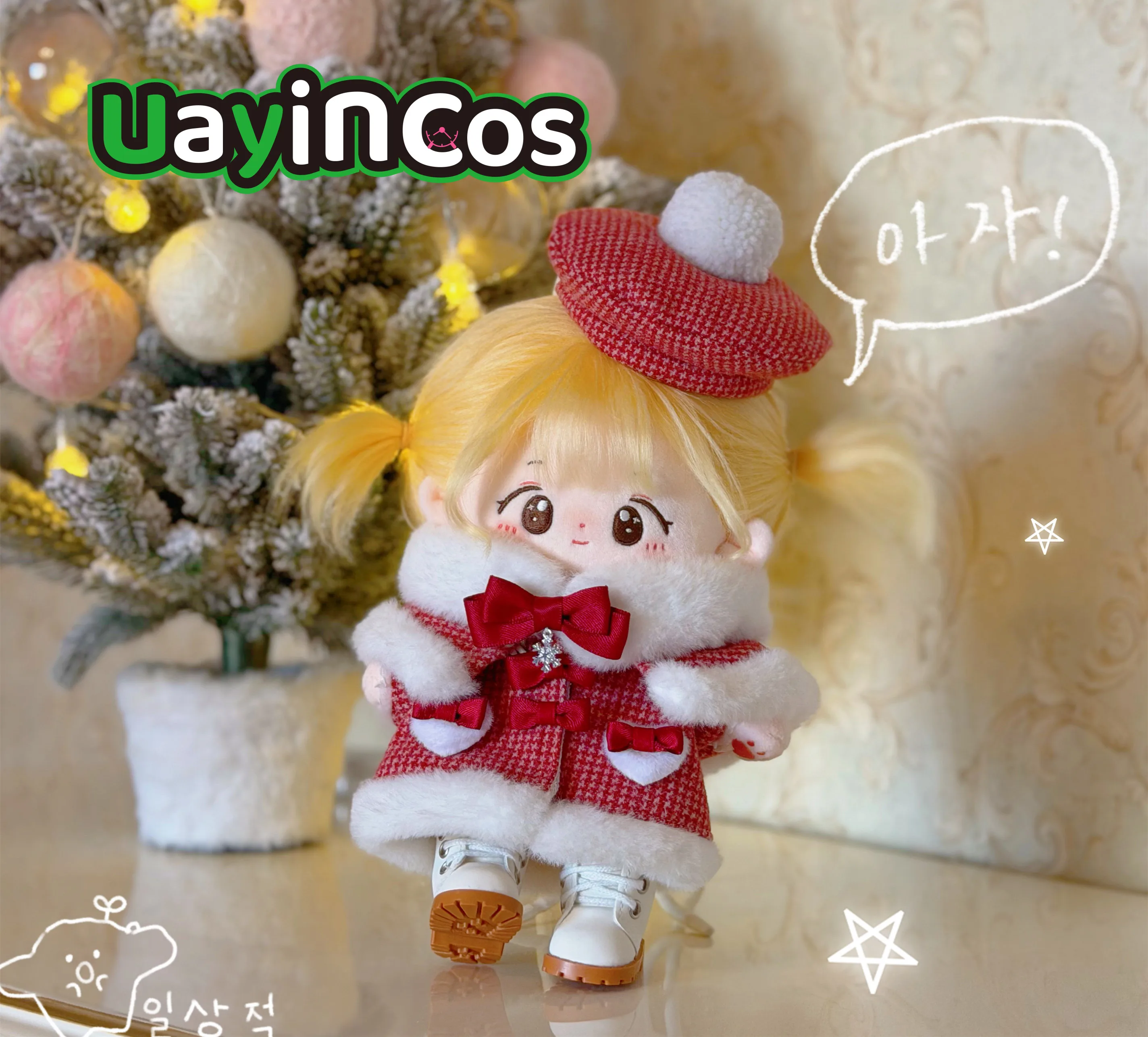 

10cm 20cm Doll Clothes Cloak Coat Strawberry Apple Boots Winter Clothing Costume Suit Accessories Anime Figure Game Toy Kids G