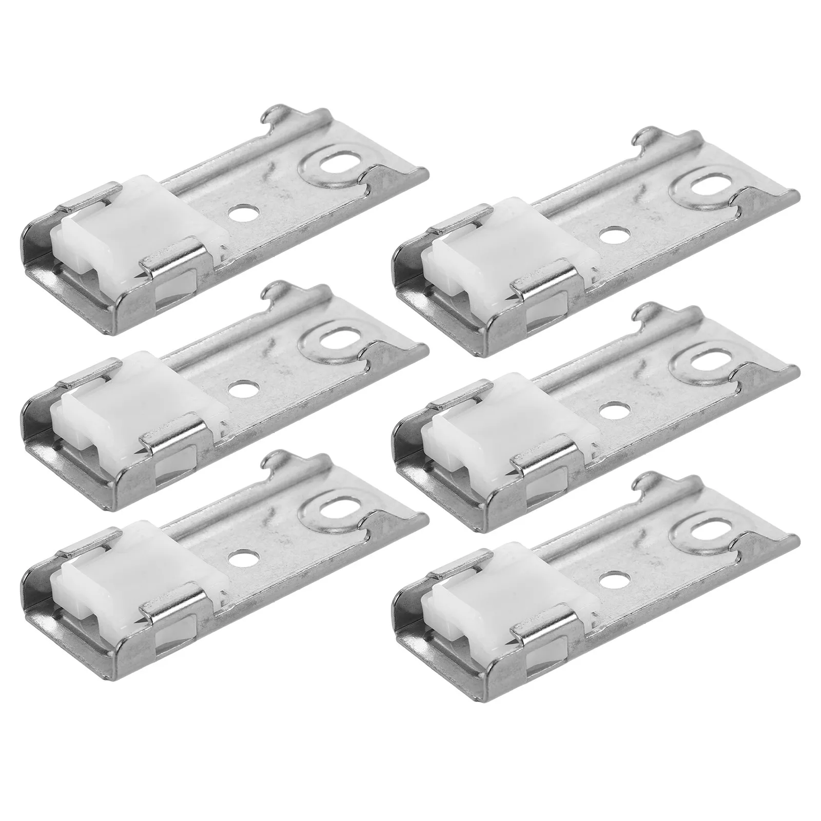6Pcs Stainless Steel Curtain Top Code for Ceiling Mounted Track Secure Installation Hidden Design Modern Window Blind Hardware