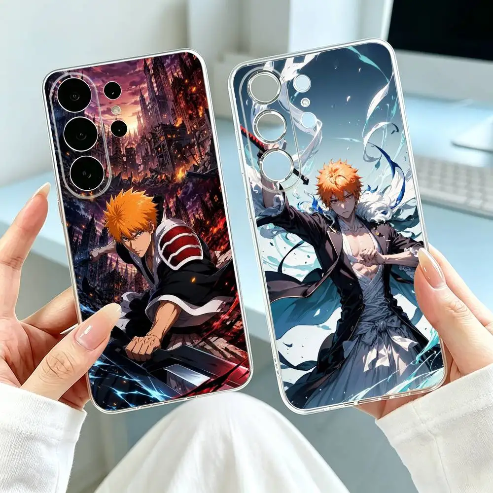 BLEACH Ichigo K-Kurosaki  Phone Case For Samsung S25,S24,S21,S22,S23,S30,Ultra,S20,Plus,Fe Transparent Cover Gift