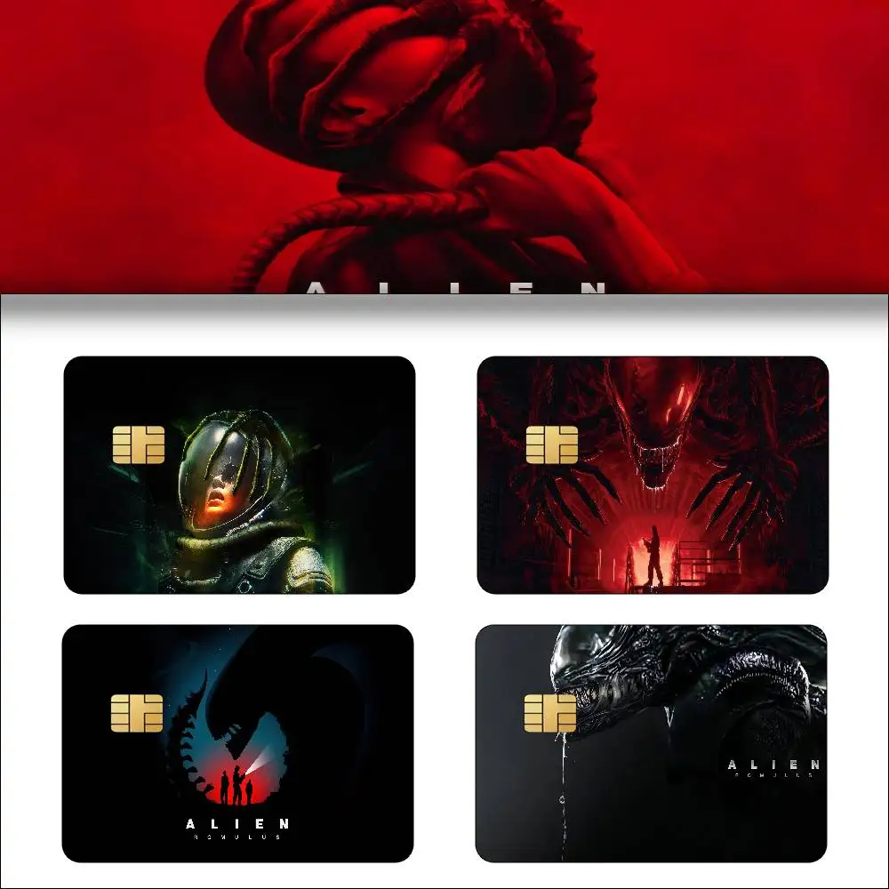 A-Alien R-Romulus Phone Movie Anmie Sticker Film Skin Cover für Kreditkarte Debit Bankkarte Front