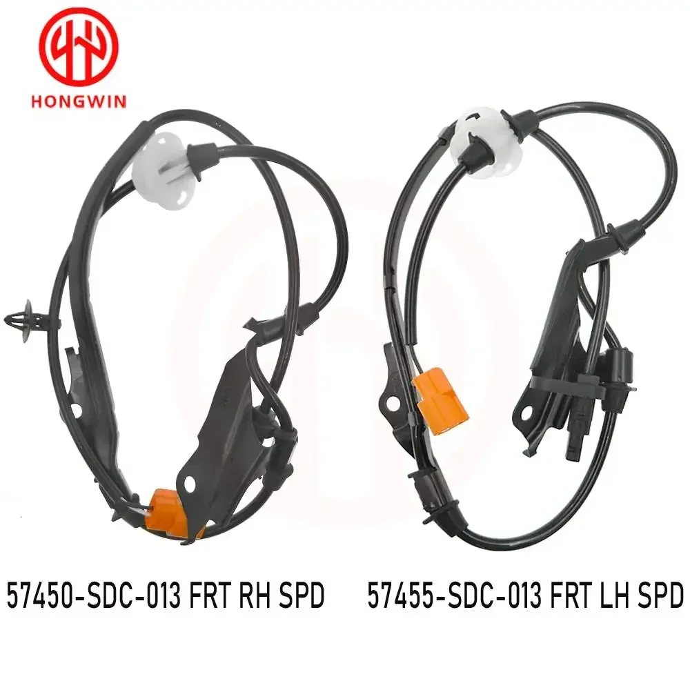 2PCS Front Left Right Wheel Speed ABS Sensor OEM 57450-SDC-013 57455-SDC-013 For Honda	Accord(Euro/CL7,CL9) 2003–2008 Acura TSX