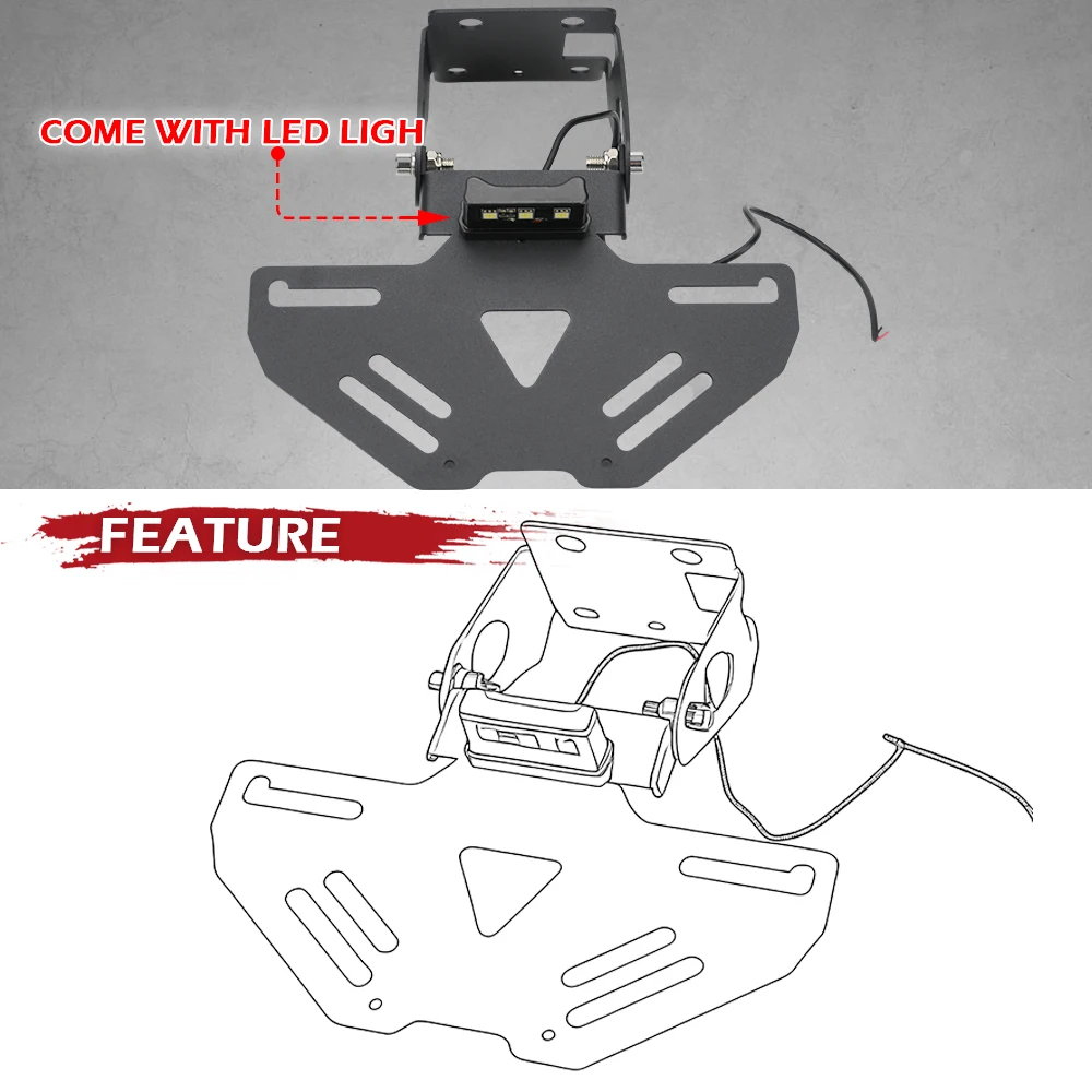 For KAWASAKI  Z900 2025 Z900SE 2025 Z900ABS Foldable Motorcycle Tail Tidy Frame Fender Eliminator LED Light Blinker Accessories