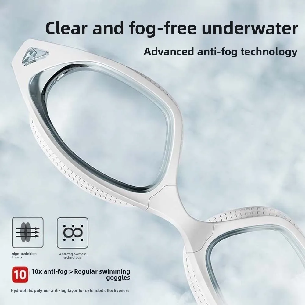 

Waterproof Swimming Goggles Dazzling Colors Electroplating Swim Glasses with Earplugs Silicone Adjustable Anti-fog Swim Eyewear
