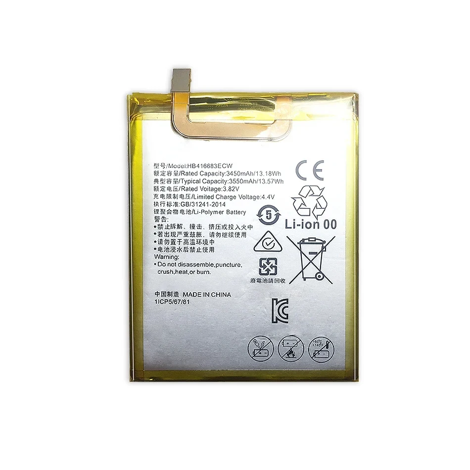 Batteria sostitutiva ricaricabile agli ioni di litio, 3550 mAh, HB 416683 ECW, per Huawei Nexus 6P, per Nexus6p, H1511, H1512, strumenti