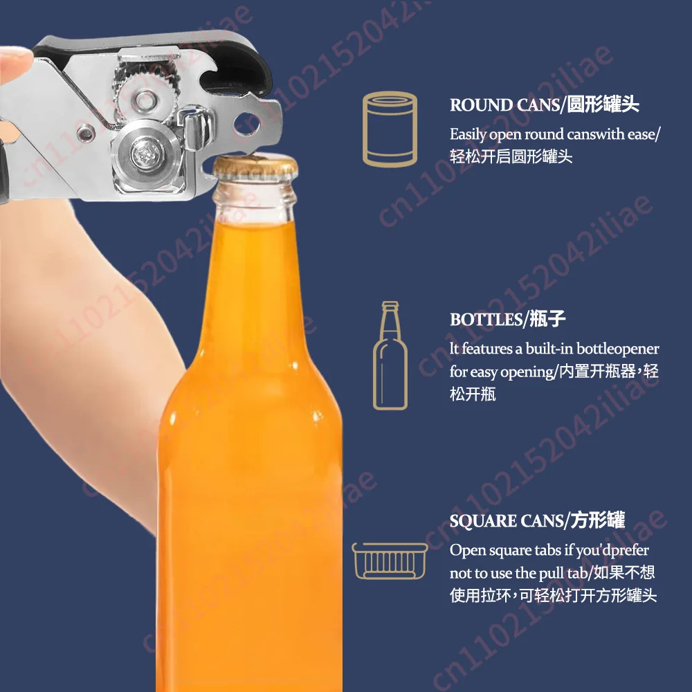 Multifunctional stainless steel can opener manual power can knife household can opening tool bottle opener