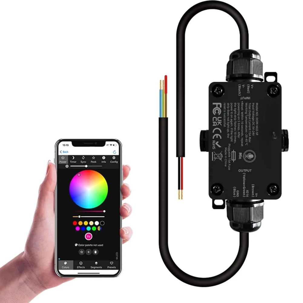 LED Lighting Controller For Pools Power Tool Accessory Addressable Strip 71*57*30mm LED Controller 100 Dynamic Modes