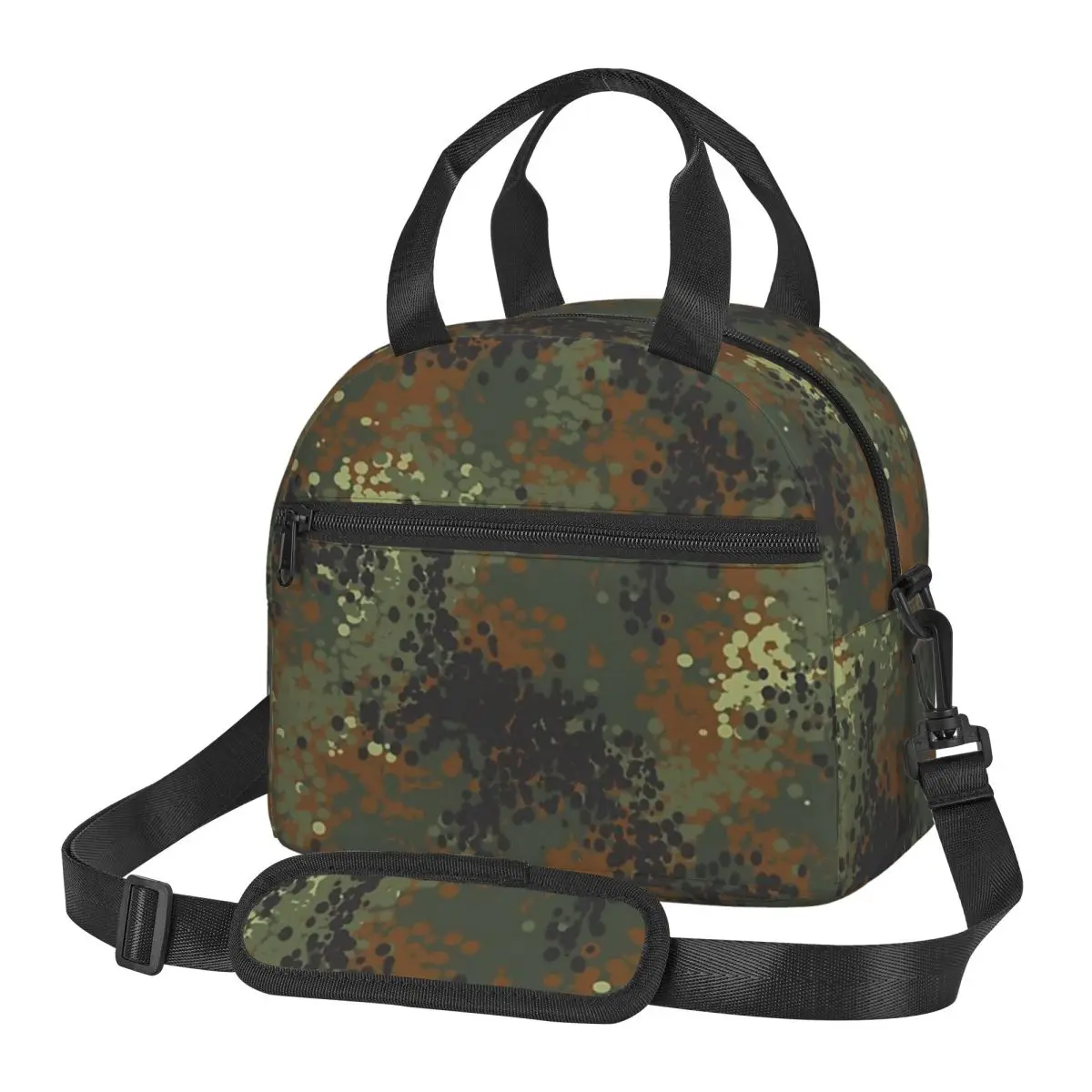 

Камуфляжная термосумка Flecktarn для женщин, портативный контейнер для еды, термосумка-холодильник для ланча