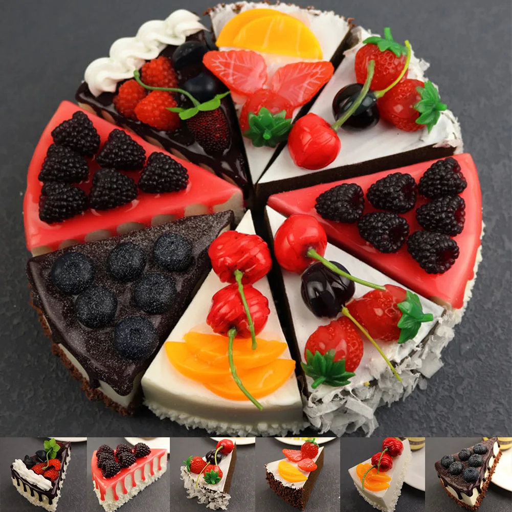 1PC Artificial Cakes Model Kitchen Ice Cream Dessert Fake Food Decoration Photography Simulation Cake Model Table Decoration