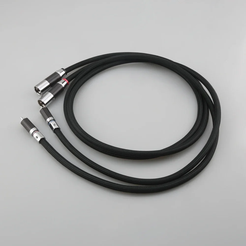 مرحبا نهاية النحاس الفضة مختلطة RCA إلى XLR ذكر أنثى كابل الصوت المتوازن HIFI XLR كابل