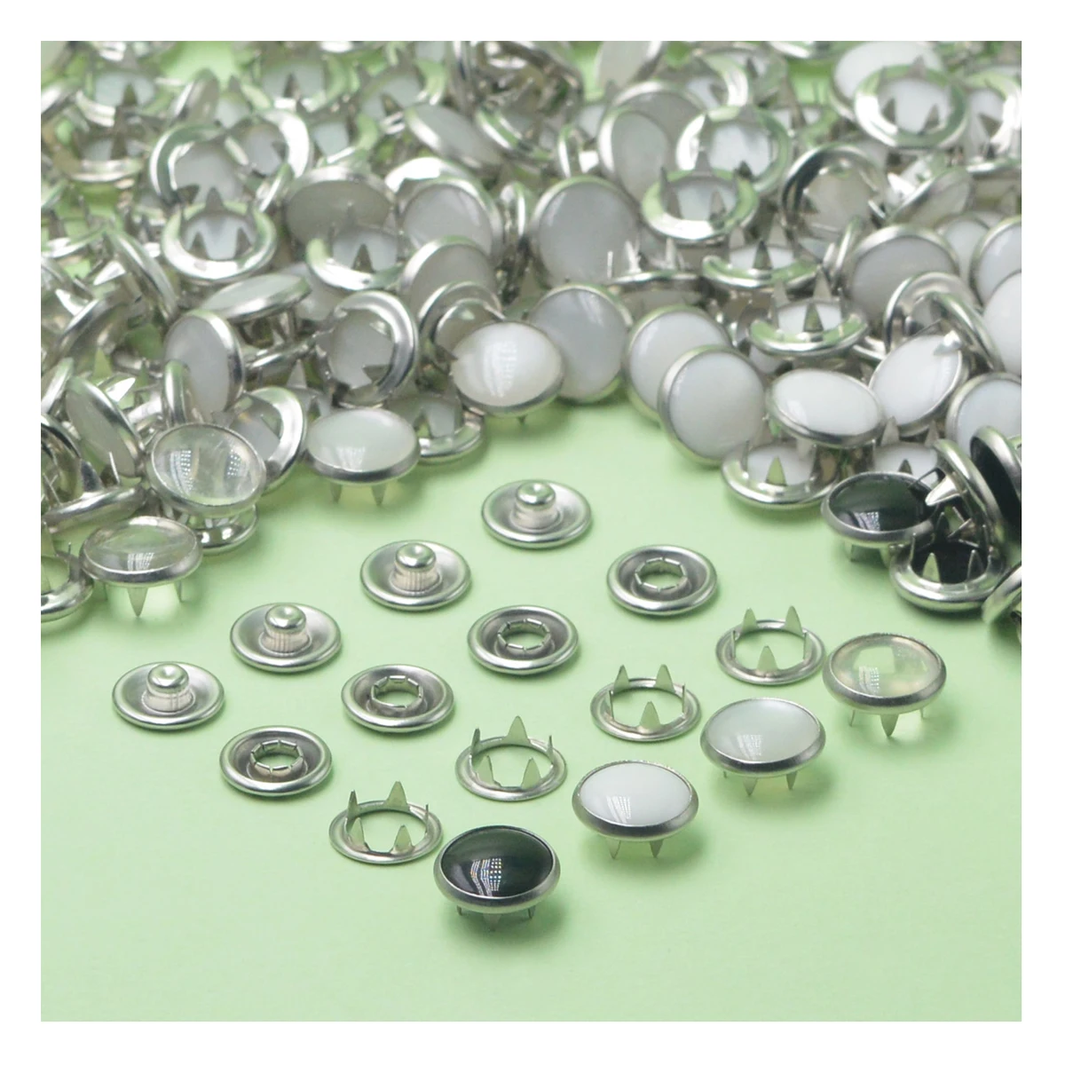 KALASO 20 ensembles de attaches en perles anneau boutons-pression capuchon 10mm 12mm Poppers pour bricolage accessoires fournitures artisanales