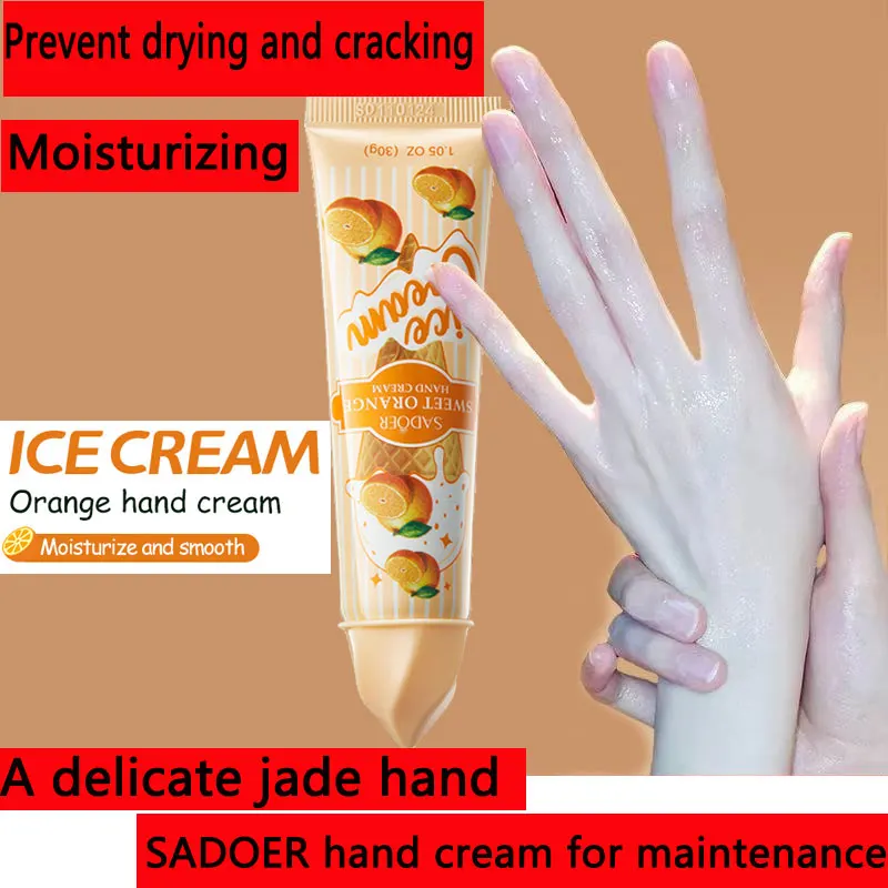 SADOER Fruit Ice Cream Hand Cream Moisturizing Nourishing Brightening Hydrating Hand Creams Hands Skin Care Products