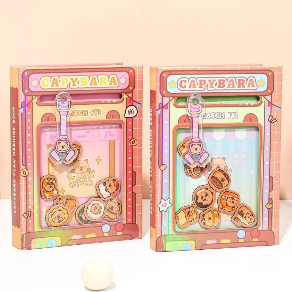 Portable Color Inner Page Capybara Notebook Cute Doll Claw Machine Small Notepad Kawaii Diary Square Writing Pad Diary