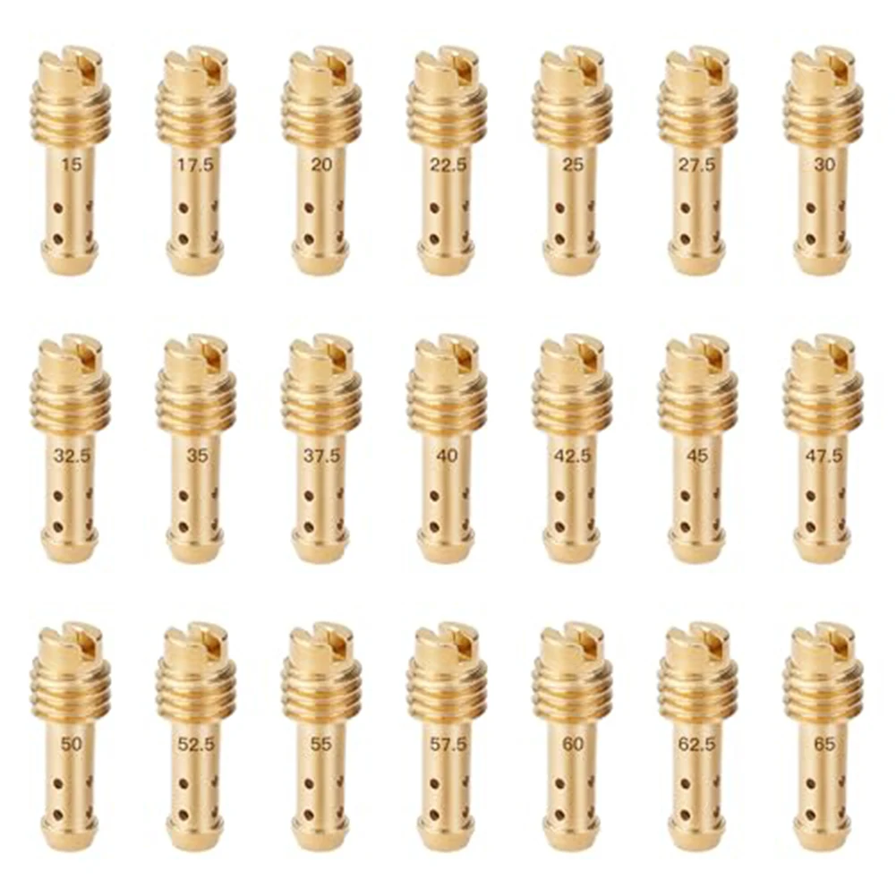 21PCS Mortorcycle Carburetor Nozzle Jets Slow Jets For MIKUNI VMTMTMX VM22210 AX100 EN Nozzle Motorcycle Part