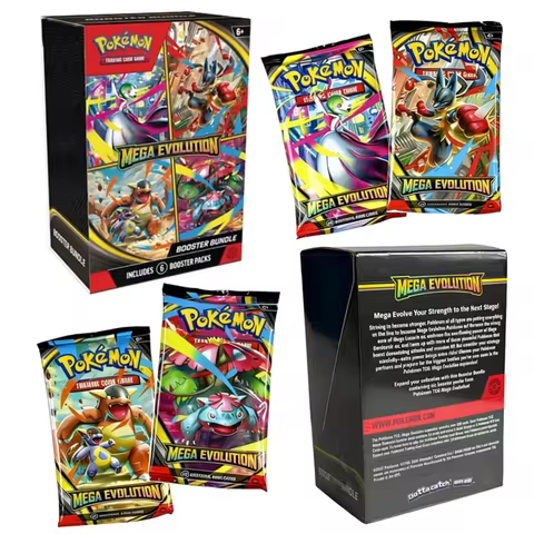 72 Sheets Pokemon Card Booster bundle Charizard MEGA EVOLUTION PHANTASMAL FIAMES GX V EX English ME01 ME02 Booster Box Cards