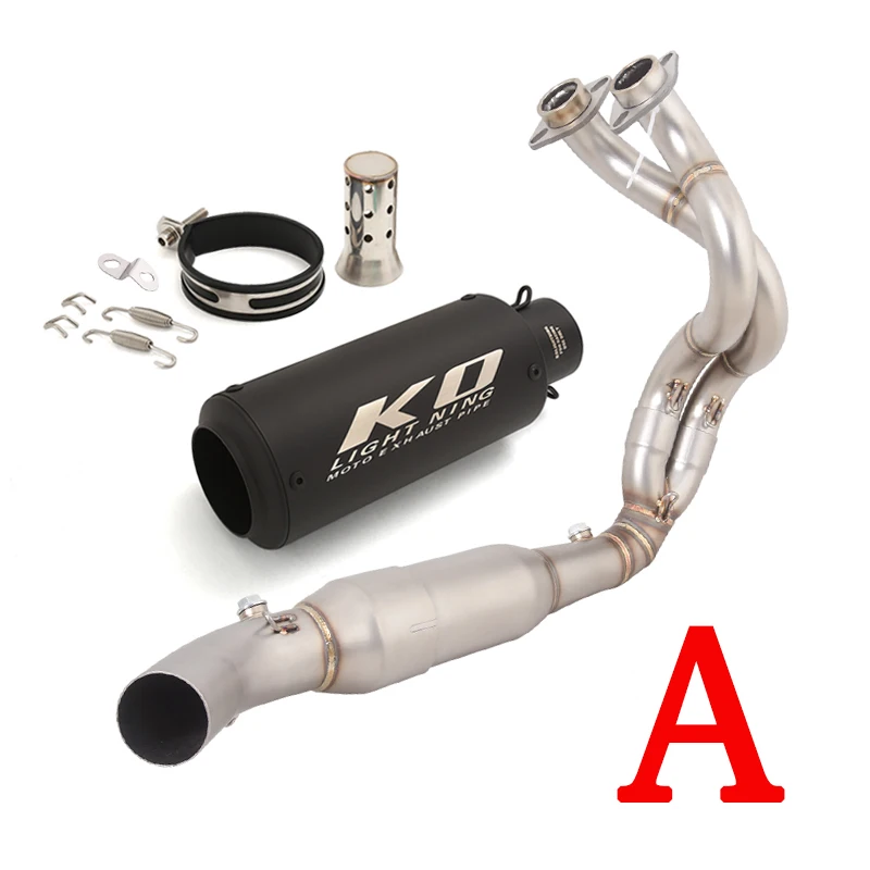 Voor Kawasaki Ninja 650 Z650 2023 2024 2025 Motorfiets Uitlaatpijp Uitlaatdemper Front Link Buis Rvs 51Mm Systeem