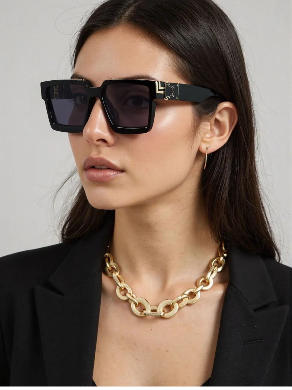 Quadratische Sonnenbrille für Herren, Retro-Millionär-Sonnenbrille für Damen, 2025, trendige Vintage-Urlaubsmode, Brille, Gafas De Sol Hombre Lunette – Detail 4