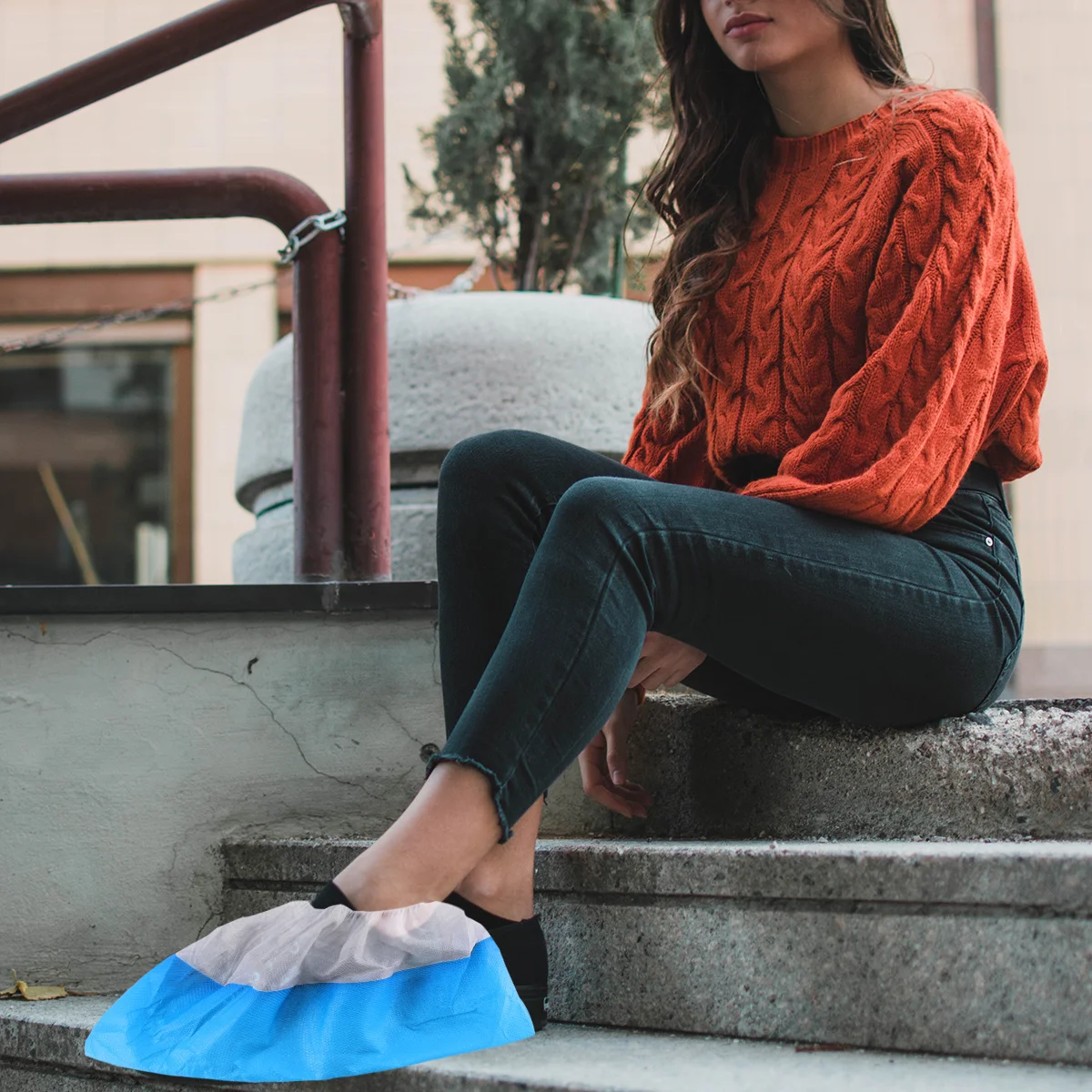 

50Pairs Disposable Waterproof Shoe Covers Non-Woven Overshoes for Home Office Car Cleaning Protector Disposable Shoe Covers