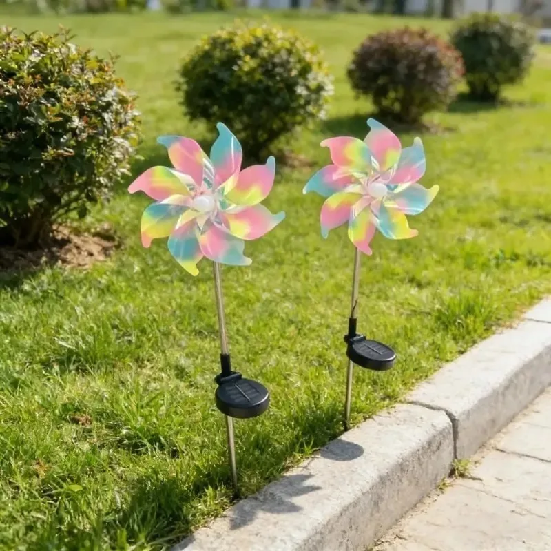 Colorful Rotating Windmill Solar Courtyard Light Courtyard Terrace Passage Backyard Landscape Decoration Outdoor Waterproof