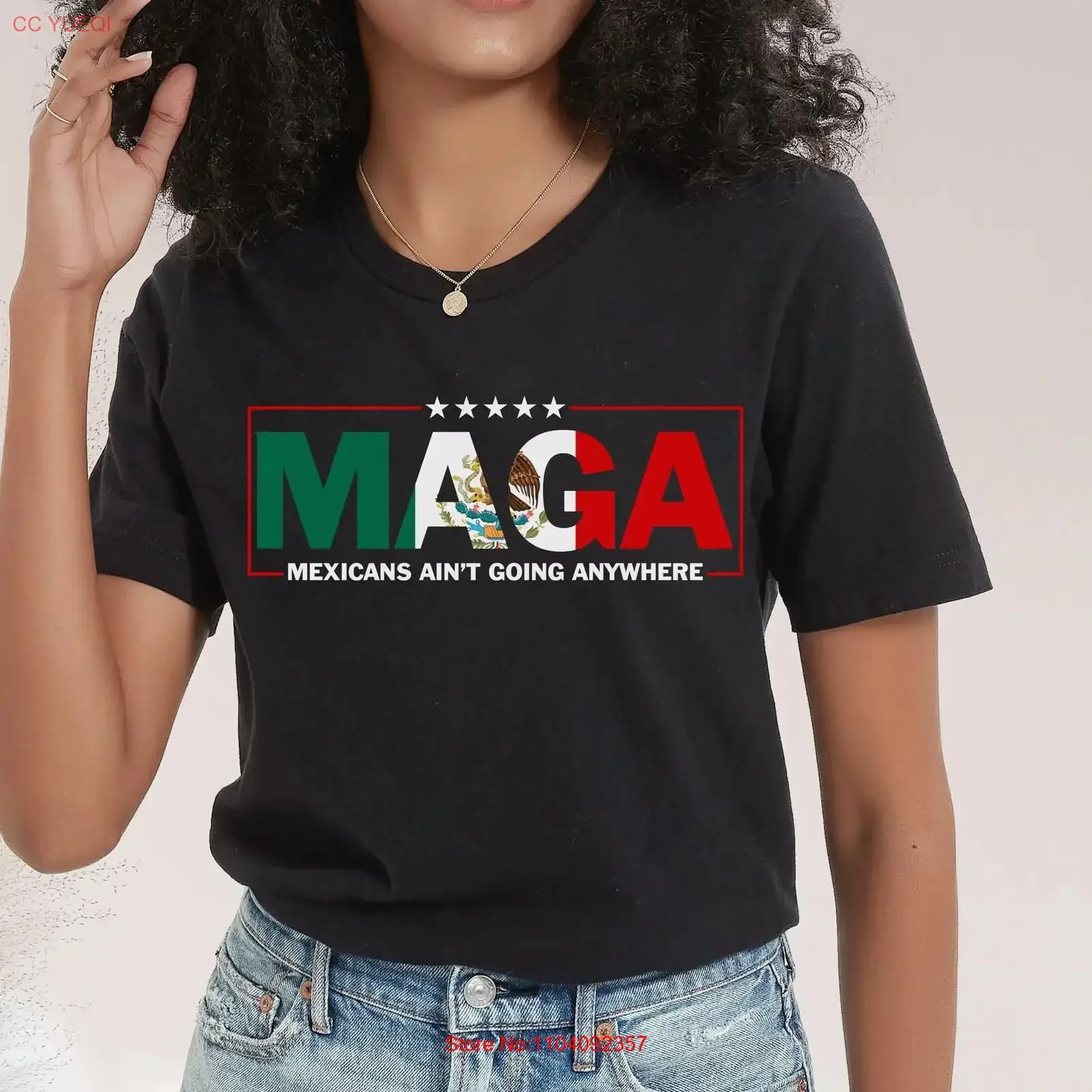 Mexicans Ain't Going Anywhere MAGA Immigration T Shirt Daughter of Immigrants Latina Power ProtesT Equality vintage Washed