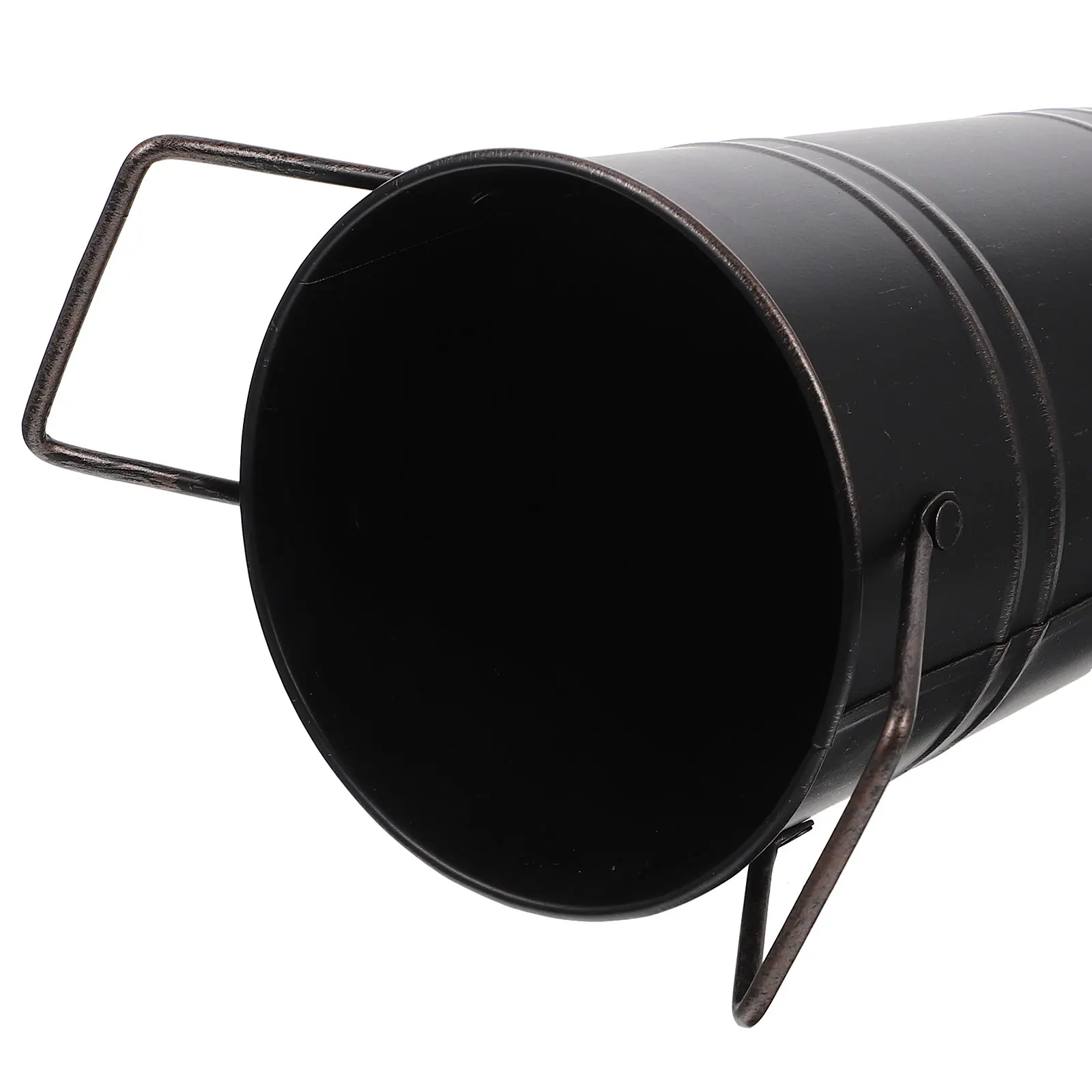 

Charming Iron Flower Vase With Handles Durable Metal Flowerpot For Fresh And Dried Flowers Vintage Flower Buckets And Vases