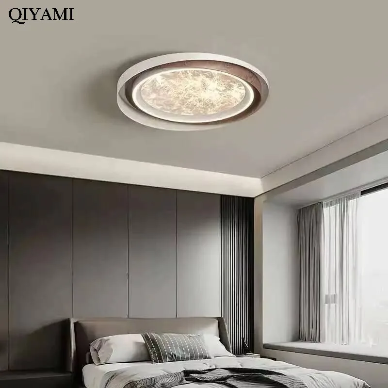 Inimalist Cloud Wood Grain Design Bedroom Ceiling Light Modern Creative Eye Protection Lamp Luxury Master Bedroom Room Light