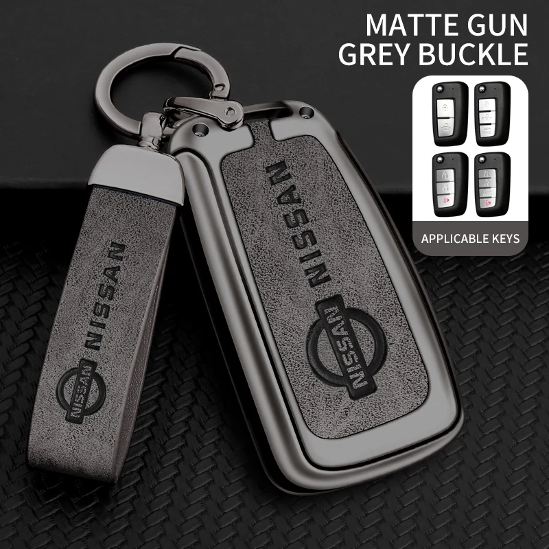 

Zinc Alloy Leather Car Key Cover Case Nissan Qashqai Juke X-Trail Patrol Note Leaf Altima Maxima Murano Tiida Teana Rogue Sentra