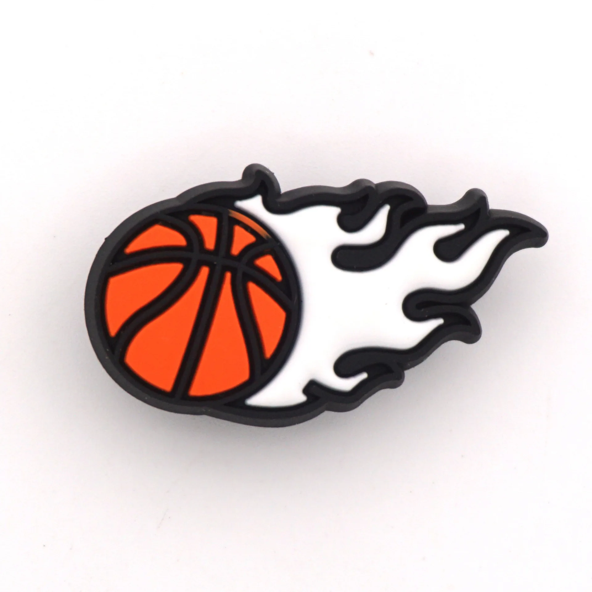 Chaussures de basket-ball de dessin animé, trou de fleur, accessoires de chaussures à motifs, style sportif, décoration de sandale DIY