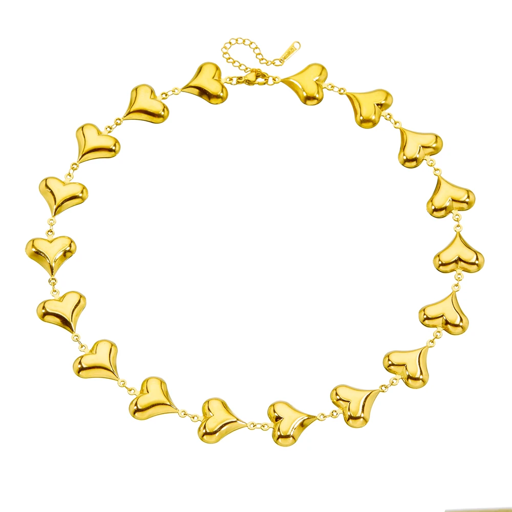 DIEYURO 316L Stainless Steel Golden Minimalist Fashion Hollow Heart Shape Earrings For Women Girl Trend New Earing Jewelry Gift