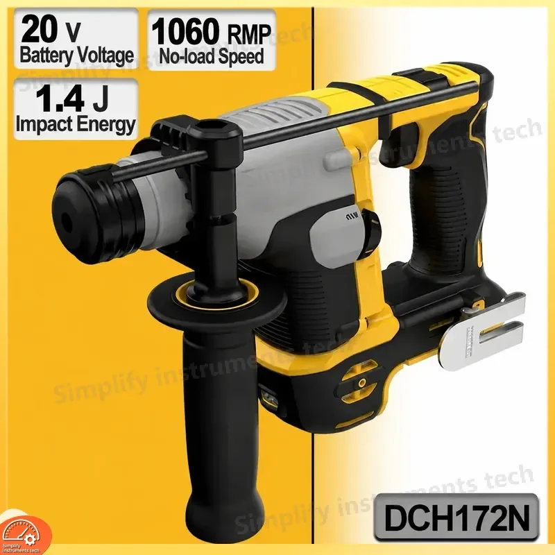DCH172N Cordless Hammer Drill 20V MAX Brushless SDS Plus Rotary Hammer Drill for Concrete Brick Stone