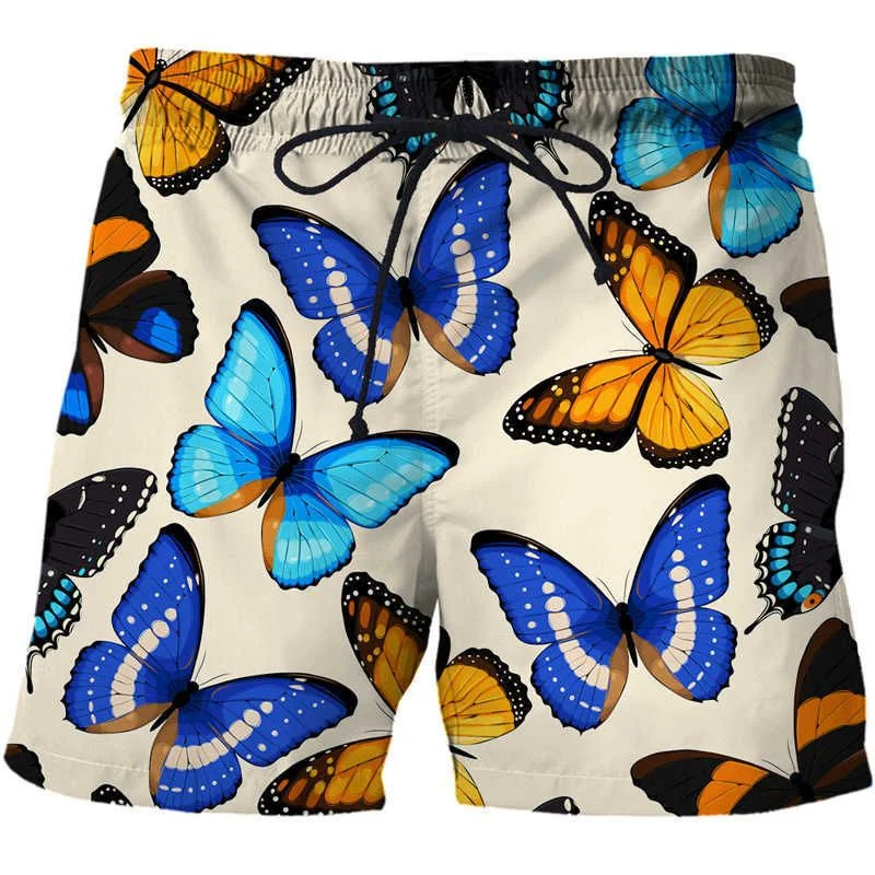 Calções de praia coloridos com estampa 3D, calção de verão, calção casual para férias, calções de surf, meninos, meninas