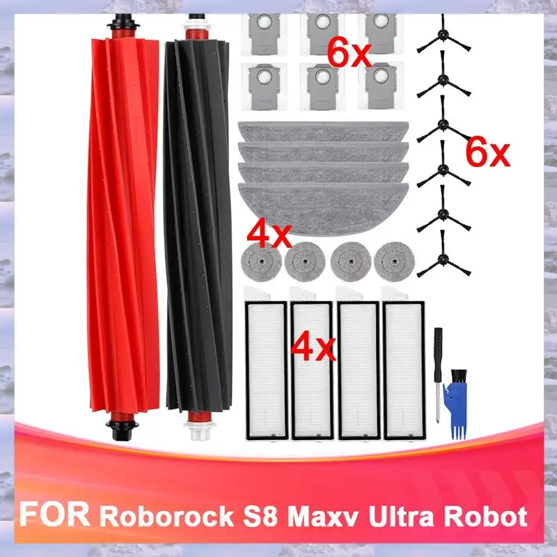 

2025 — аксессуары для роботов-пылесосов Roborock S8 Maxv Ultra: основные щетки, салфетки, боковые дворники, фильтры, набор мешков для пыли