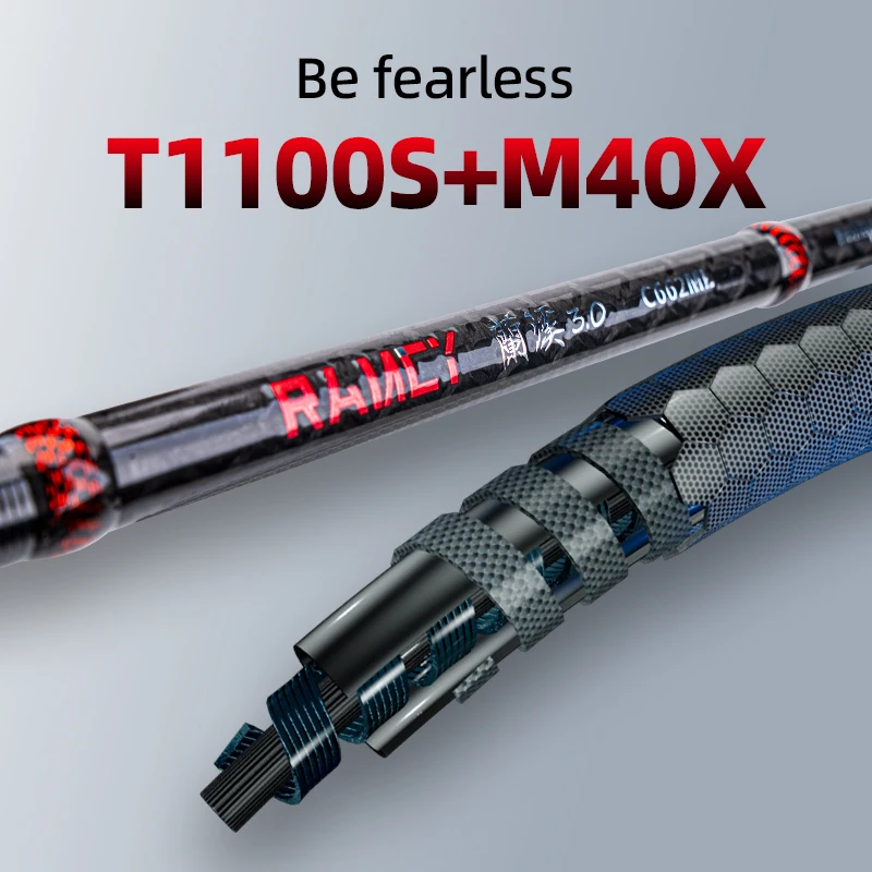 FISHINGFANS Fazlite T1100S caña carbono súper ligera lubina carpa - imagen 5