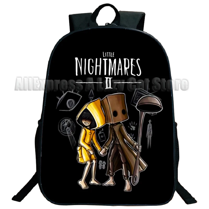 Mochila Little Nightmares 2 para crianças, mochila escolar para meninos e meninas, cosplay de anime, ombro, estudantes primários e médios, esporte