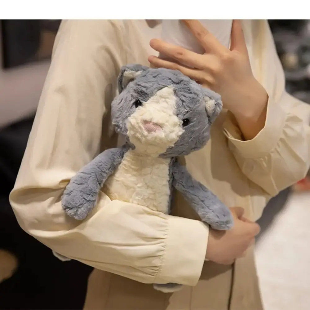 사무실에서 자는 회색 고양이 팬더 PP 코튼 갈색 강아지 원숭이 서있는 봉제 인형 동물 고양이 어린이 소녀