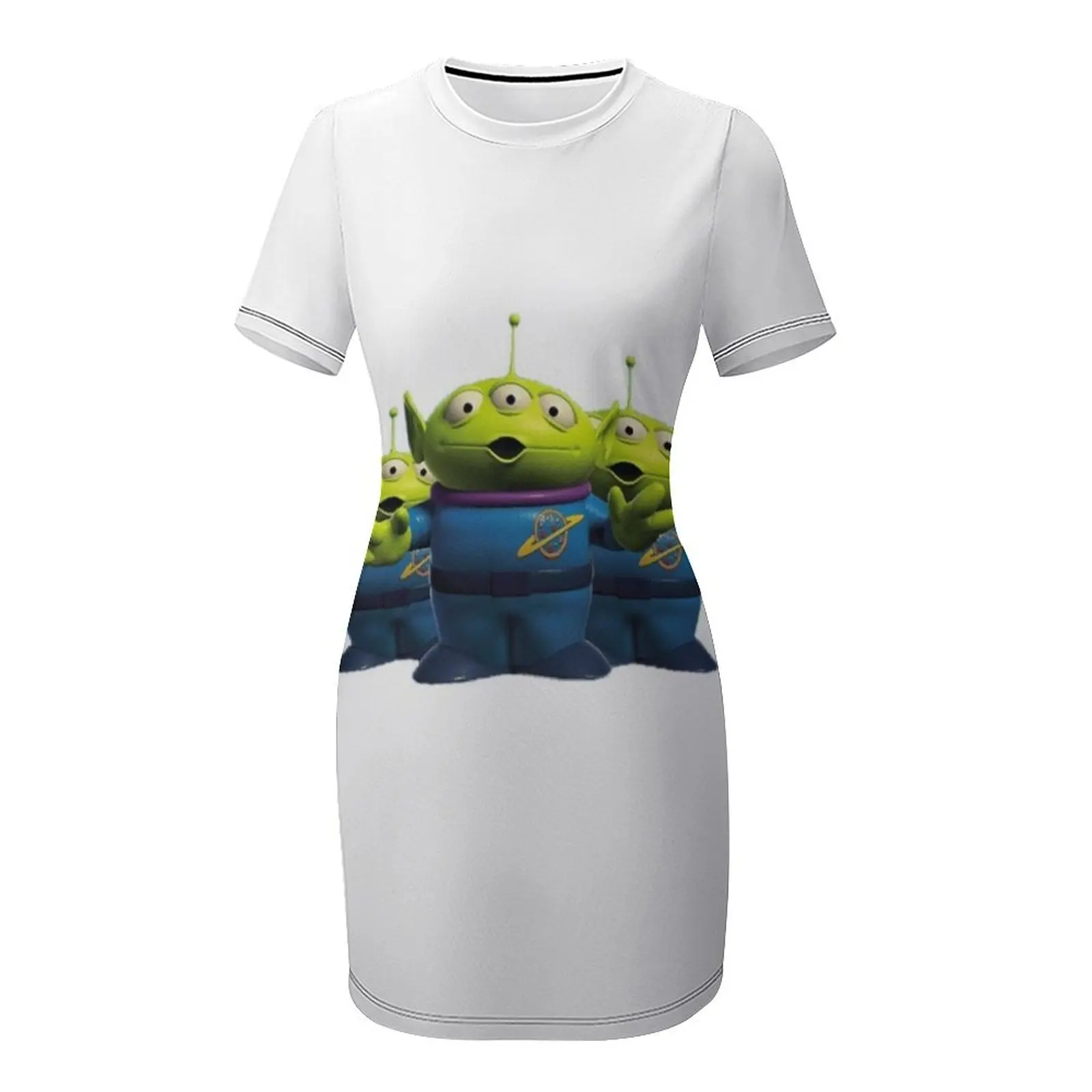 Trzy małe zielone chłopcy Sukienka z krótkim rękawem eleganckie i ładne sukienki damskie sukienki na studniówkę eleganckie komplety damskie Sukienka