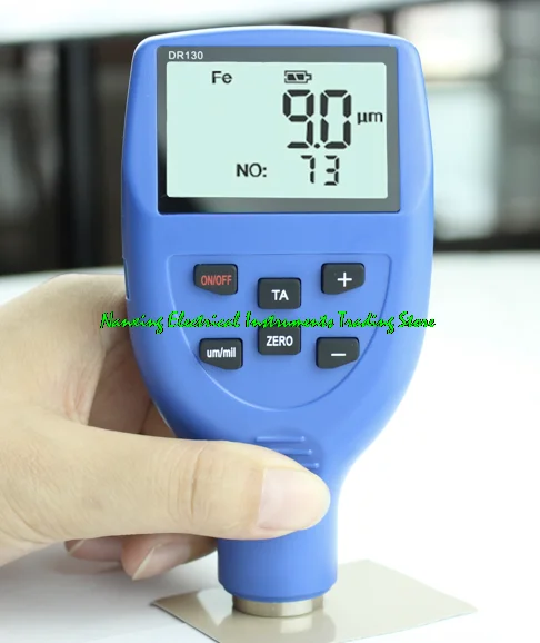 Portable Coating Thickness Gauge Meter DR130 High Sensitivity Digital Coating Thickness Tester 0~1500um Magnetic/Eddy Current