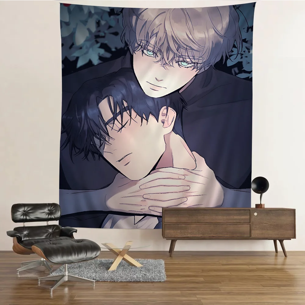 A Three Without Roots M-Manhwa Anime Colorful Tapestry Wall Hanging Bohemian Wall Tapestries Mandala Wall Art Decor