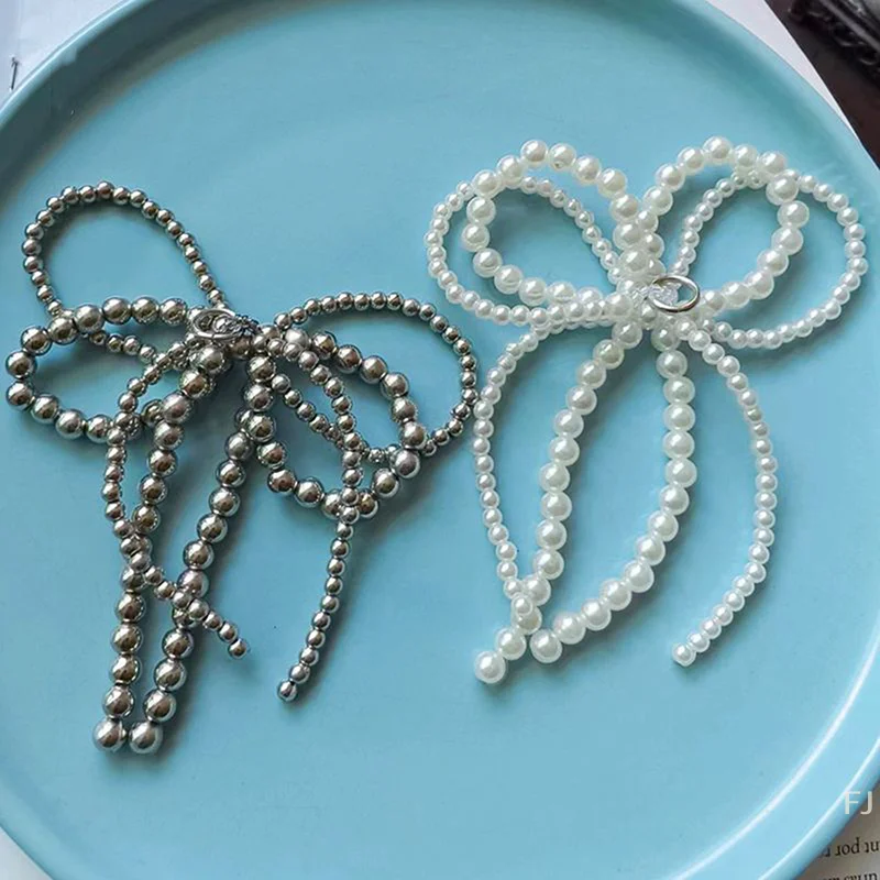 مشابك أحذية على شكل فيونكة لؤلؤية متطابقة تمامًا مع زخارف أحذية رياضية للفتيات لأنماط الأحذية الكاجوال #4