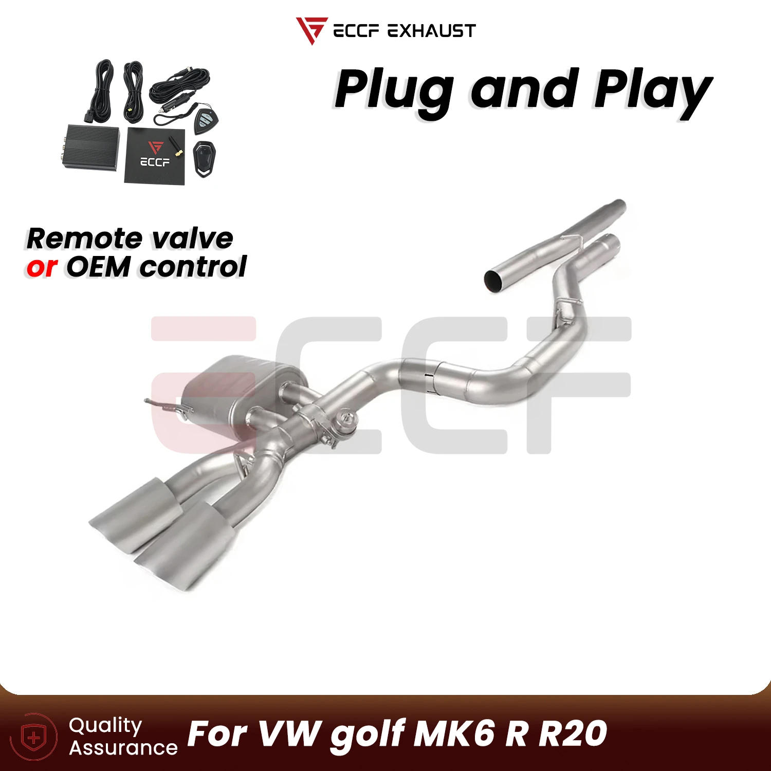 

Sporty Stainless steel Catback exhaust FOR VW golf MK6 R R20 Aggressive Exhaust Sound Performance Upgrade Easy Installation
