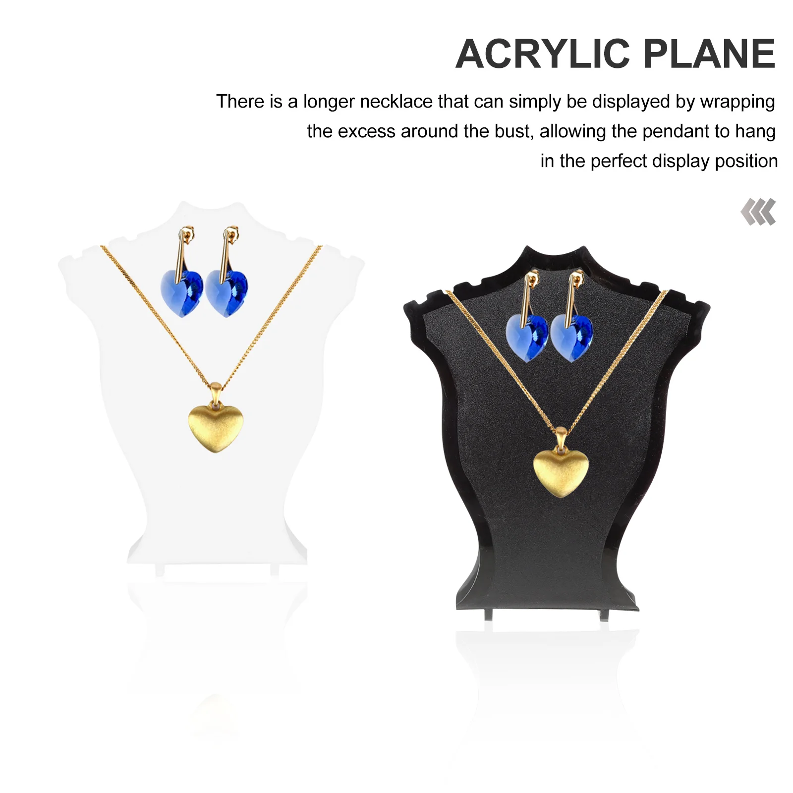 

2Pcs Jewelry Display Stand Necklace Holder for Organizing and Showcasing Necklaces Trade Shows Retail Boutique