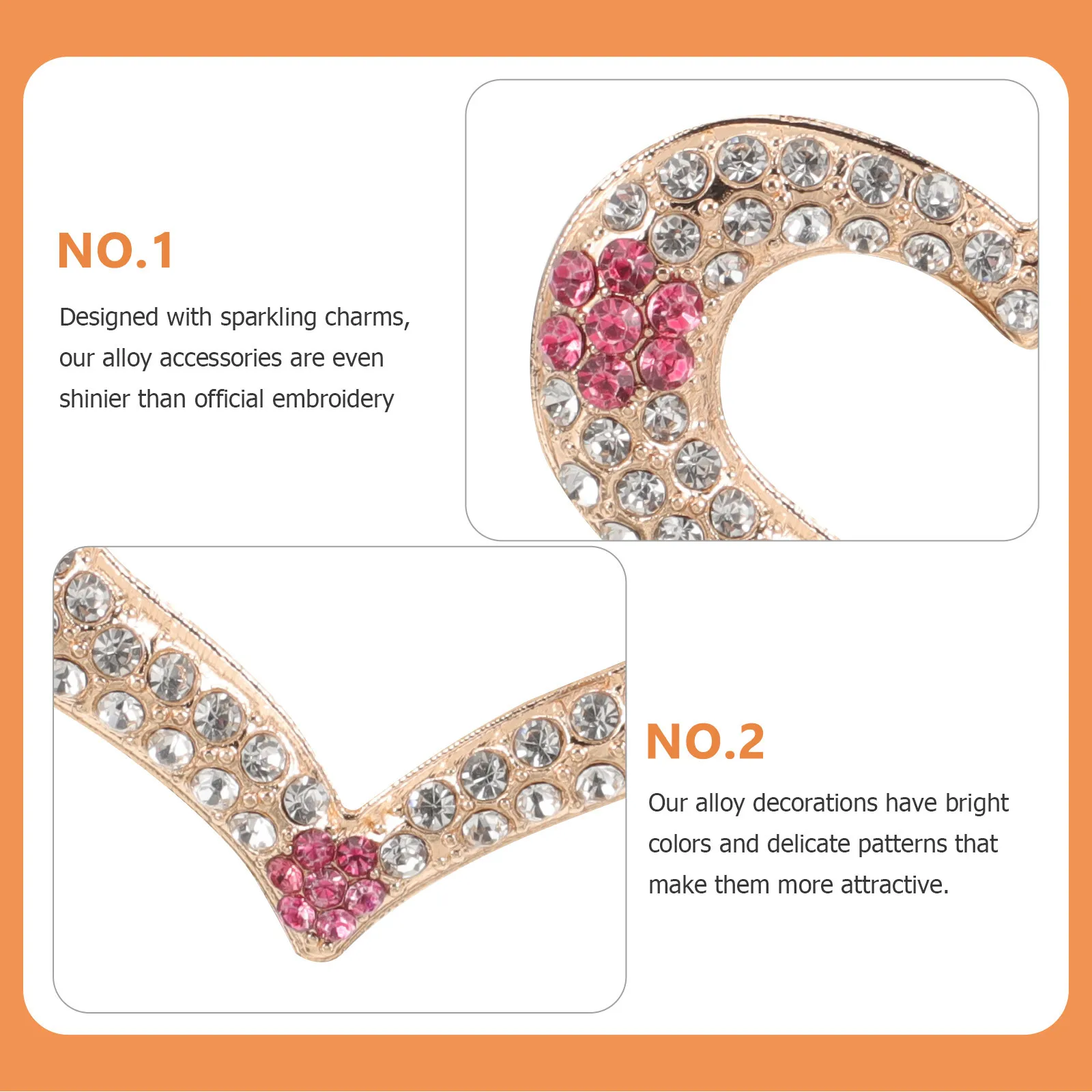 

10Pcs Heart Alloy Accessories Shiny Applique Patches for Clothing Shoes Decoration Sewing DIY Craft Clothing Accessories