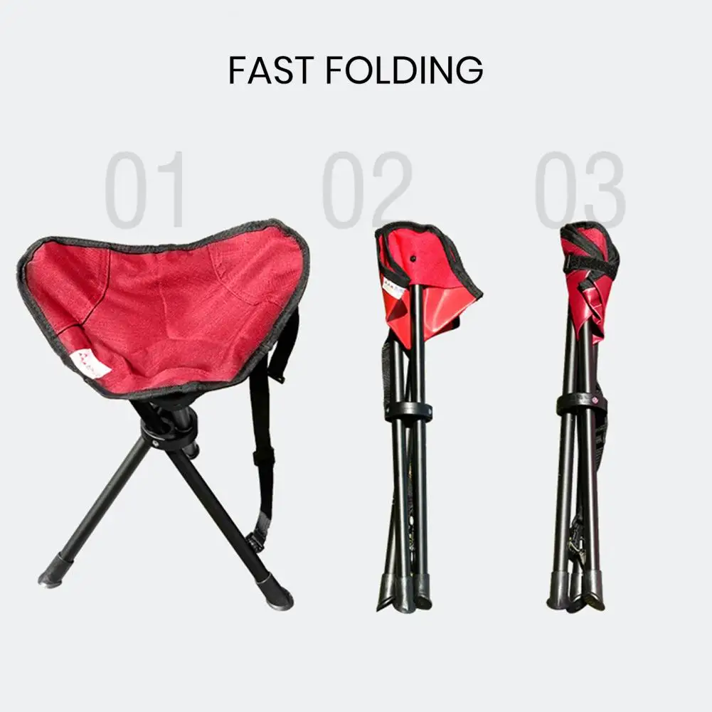 

Folding Camping Stool Portable Lightweight Oxford Cloth Folding Stool for Outdoor Activities Collapsible Tripod Chair for Picnic